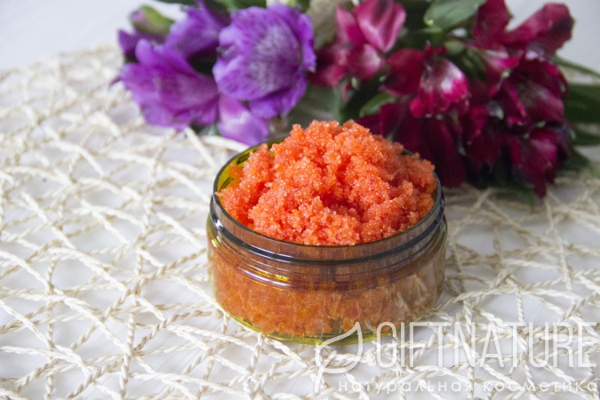 Натуральный скраб Скраб с морской солью и эфирными маслами цитрусовых Orange scrub